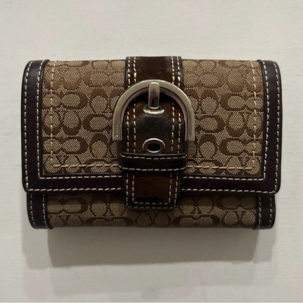 Coach Brown and Tan Wallet